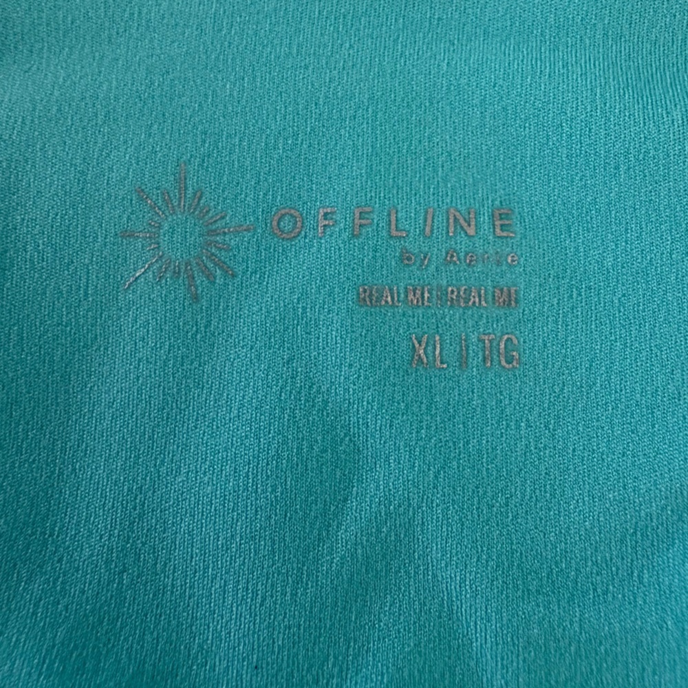 Aerie Offline Real Me Lowkey V-Neck Blue Athletic Mini Dress Size XL - Picture 7 of 7